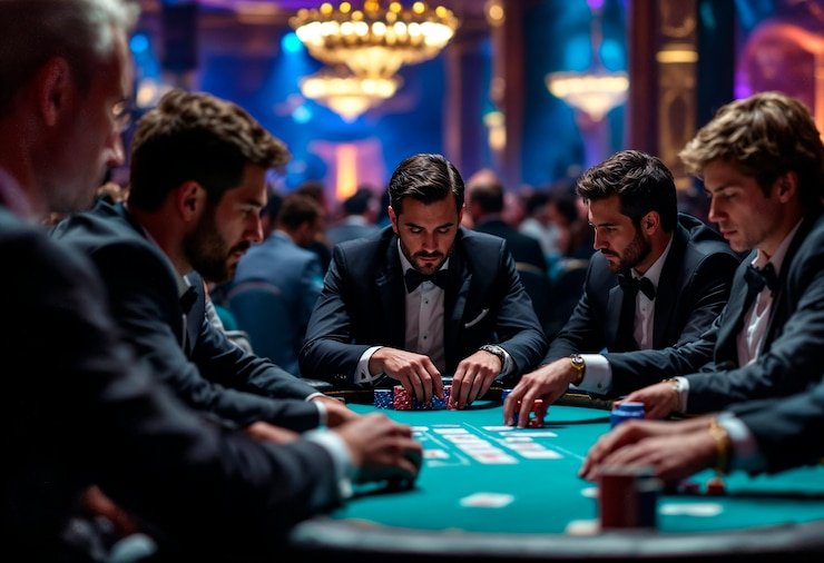 Joker Gaming baccarat table interface showing player hand, banker hand, and betting controls